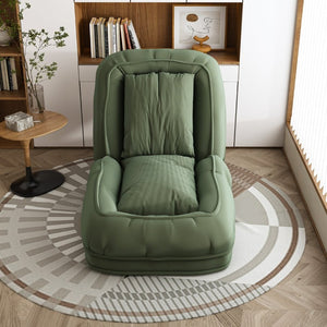 English Elm Upholstered Corduroy Foldable Sofa Bed with 5 Reclining Positions for Cozy Lounging W2699P535459