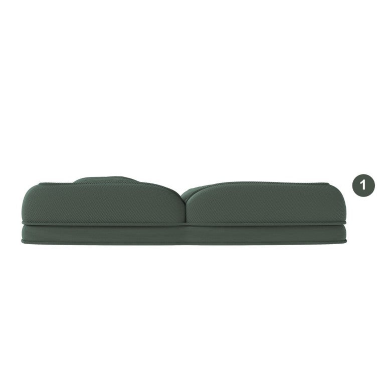 English Elm Upholstered Corduroy Foldable Sofa Bed with 5 Reclining Positions for Cozy Lounging W2699P535459