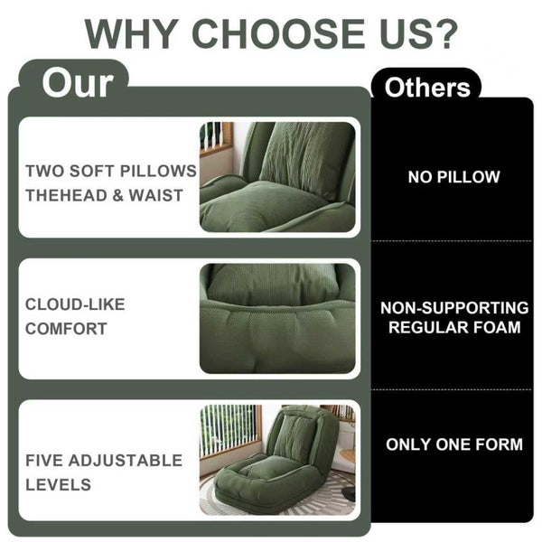 English Elm Upholstered Corduroy Foldable Sofa Bed with 5 Reclining Positions for Cozy Lounging W2699P535459