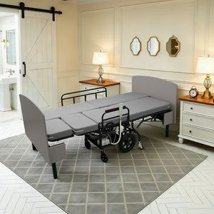 English Elm 3-in-1 Convertible Nursing Bed with German Okin Motors Heavy Duty Elderly Care W2699S00114