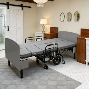 English Elm 3-in-1 Convertible Nursing Bed with German Okin Motors Heavy Duty Elderly Care W2699S00114