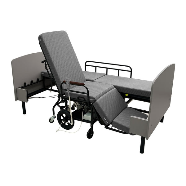 English Elm 3-in-1 Convertible Nursing Bed with German Okin Motors Heavy Duty Elderly Care W2699S00114