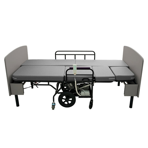 English Elm 3-in-1 Convertible Nursing Bed with German Okin Motors Heavy Duty Elderly Care W2699S00114