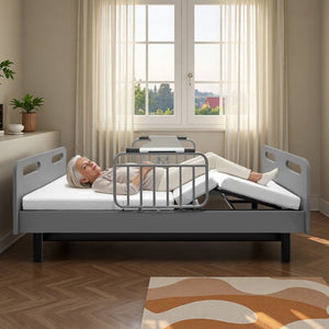 English Elm Electric Adjustable Home Care Bed with Silent OKIN Motor Memory Foam Mattress W2699S00130