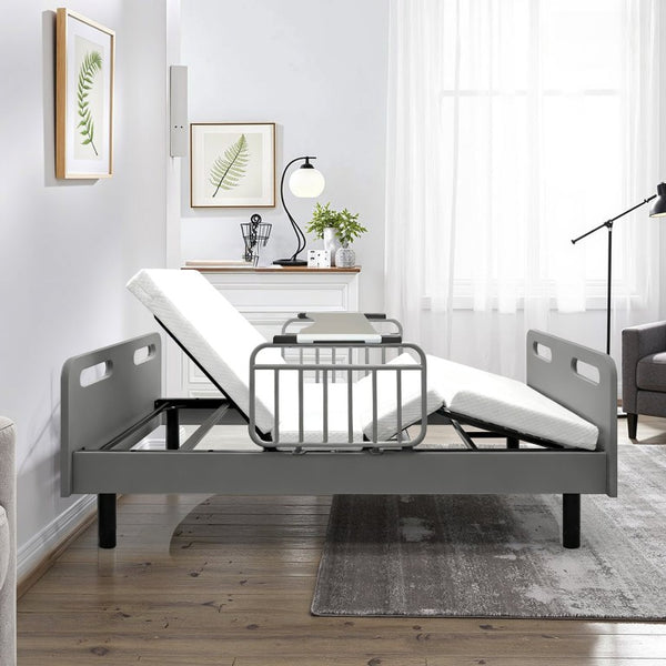 English Elm Electric Adjustable Home Care Bed with Silent OKIN Motor Memory Foam Mattress W2699S00130