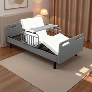 English Elm Electric Adjustable Home Care Bed with Silent OKIN Motor Memory Foam Mattress W2699S00130
