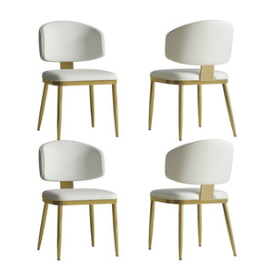 English Elm Dining Chairs Set of 2 Pu Leather Carbon Steel Frame Modern Kitchen Seating W2700P352197
