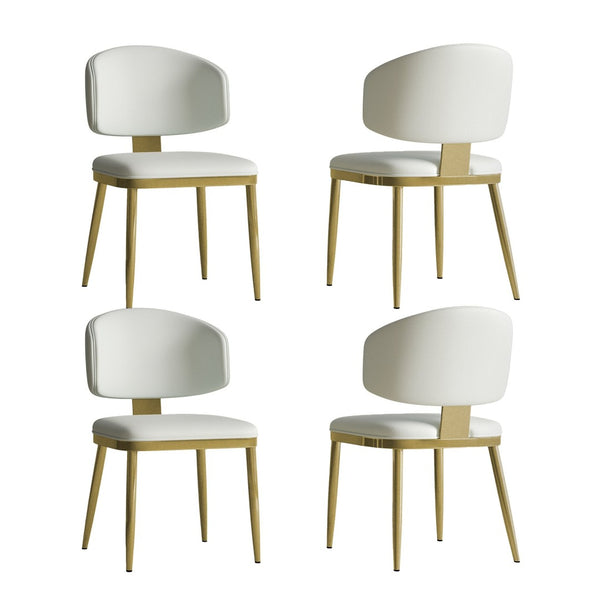 English Elm Dining Chairs Set of 2 Pu Leather Carbon Steel Frame Modern Kitchen Seating W2700P352197