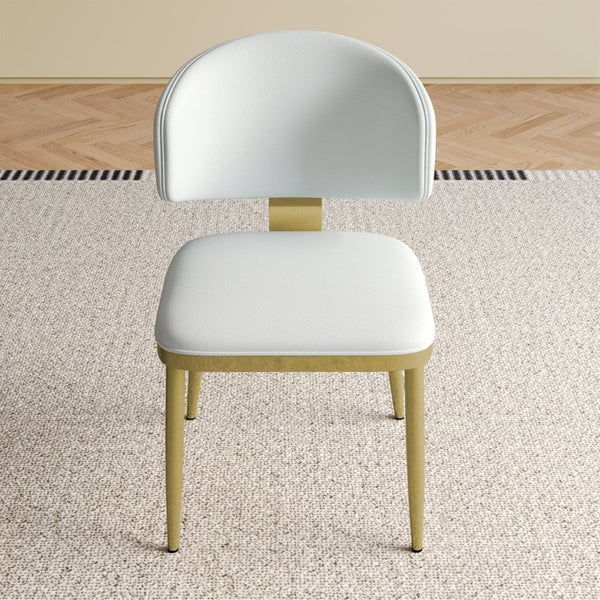 English Elm Dining Chairs Set of 2 Pu Leather Carbon Steel Frame Modern Kitchen Seating W2700P352197