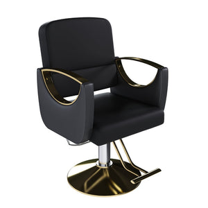 English Elm Hydraulic Salon Chair Swivel Barber Seat with Foot Pump and Pu Leather Cushion W2700P410957