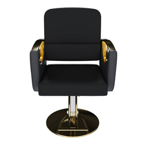 English Elm Hydraulic Salon Chair Swivel Barber Seat with Foot Pump and Pu Leather Cushion W2700P410957
