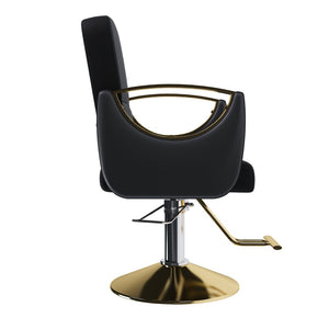 English Elm Hydraulic Salon Chair Swivel Barber Seat with Foot Pump and Pu Leather Cushion W2700P410957