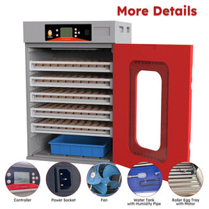 English Elm 400-egg Cabinet Incubator Auto-turning Digital Climate Control for Poultry Hatching W2700P476625