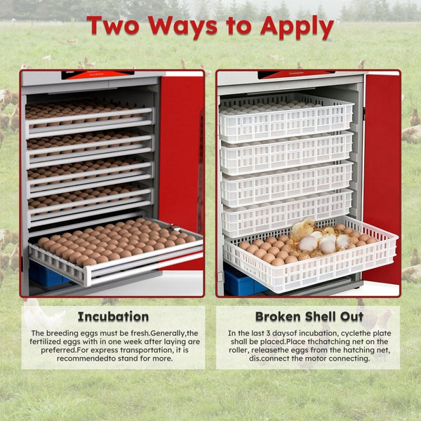 English Elm 400-egg Cabinet Incubator Auto-turning Digital Climate Control for Poultry Hatching W2700P476625