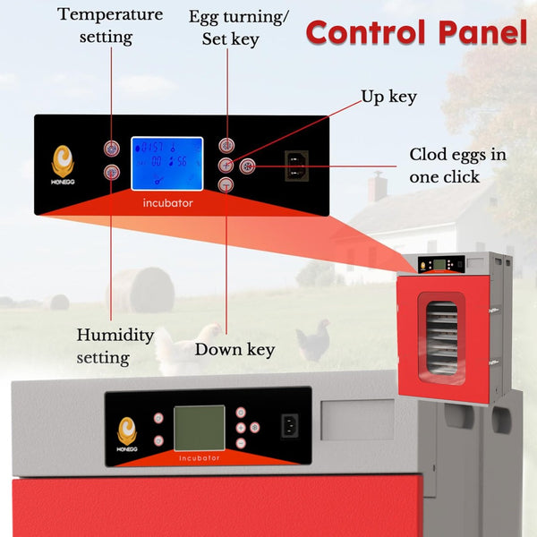 English Elm 400-egg Cabinet Incubator Auto-turning Digital Climate Control for Poultry Hatching W2700P476625