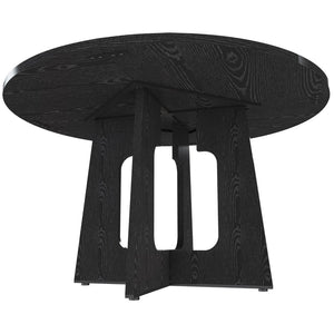English Elm Spiced Farmhouse Round Dining Table Seats Four Wood Grain Mdf Top Scratch Resistant W2700P480797