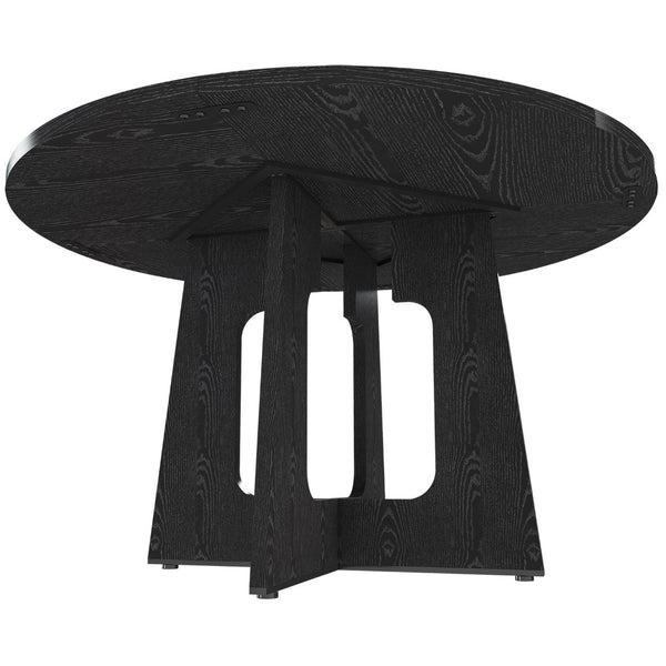 English Elm Spiced Farmhouse Round Dining Table Seats Four Wood Grain Mdf Top Scratch Resistant W2700P480797