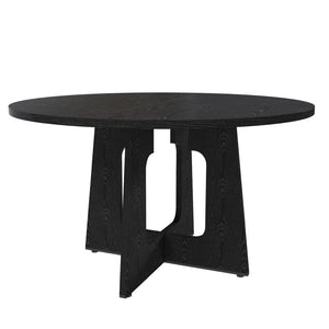 English Elm Spiced Farmhouse Round Dining Table Seats Four Wood Grain Mdf Top Scratch Resistant W2700P480797