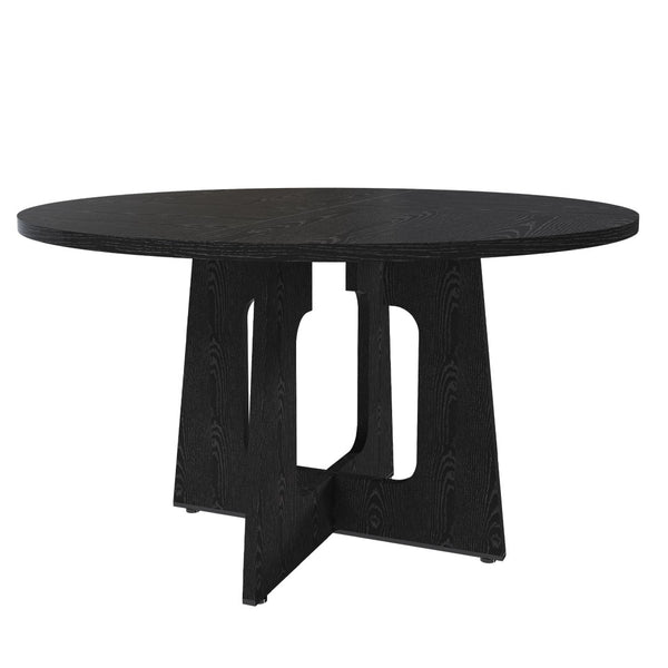English Elm Spiced Farmhouse Round Dining Table Seats Four Wood Grain Mdf Top Scratch Resistant W2700P480797