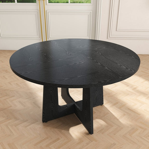 English Elm Spiced Farmhouse Round Dining Table Seats Four Wood Grain Mdf Top Scratch Resistant W2700P480797