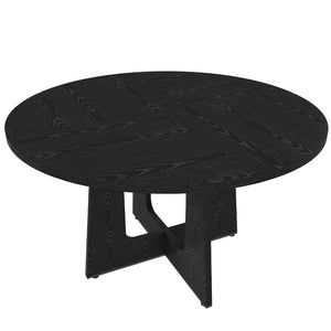 English Elm Spiced Farmhouse Round Dining Table Seats Four Wood Grain Mdf Top Scratch Resistant W2700P480797