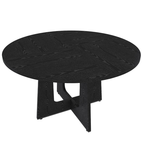 English Elm Spiced Farmhouse Round Dining Table Seats Four Wood Grain Mdf Top Scratch Resistant W2700P480797