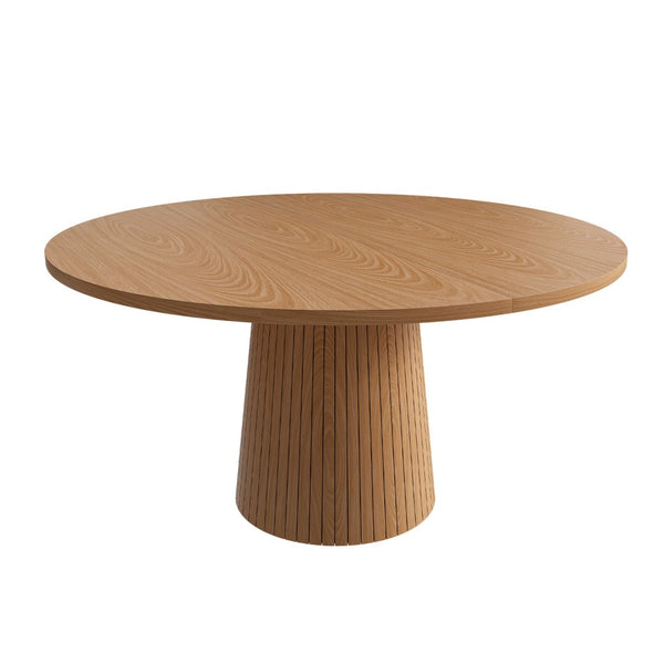 English Elm Spiced Farmhouse Round Dining Table Seats Four Wood Grain Mdf Top Scratch Resistant Oak W2700P486755