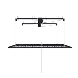 English Elm Overhead Garage Storage Rack with Crank Lift All Steel 350 Lb High Ceiling Mount W2700P494382