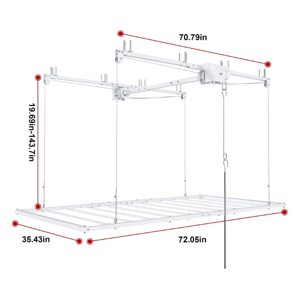 English Elm {Old:w2700p346224} Overhead Garage Storage Rack All Steel 370Lb Crank Lowering System W2700P494386