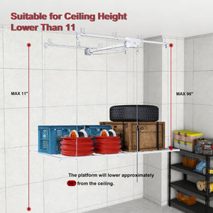 English Elm {Old:w2700p346224} Overhead Garage Storage Rack All Steel 370Lb Crank Lowering System W2700P494386