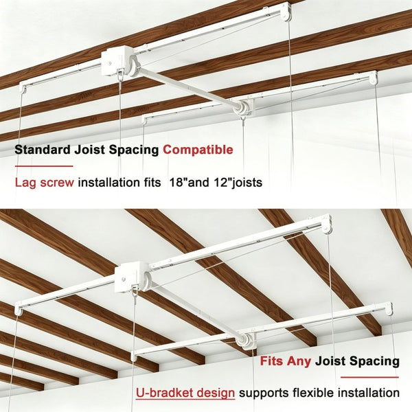 English Elm {Old:w2700p346224} Overhead Garage Storage Rack All Steel 370Lb Crank Lowering System W2700P494386