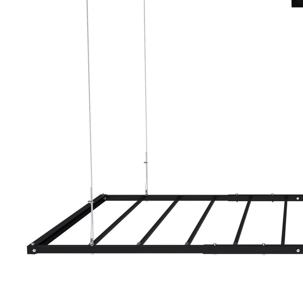 English Elm Black All-Steel Overhead Garage Organizer with Crank Lowering System and Safety Lock W2700P494387