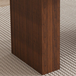 English Elm 62.9 Inch Oval Walnut Veneer Dining Table Seats Six with Scratch Resistant Surface W2700P507215
