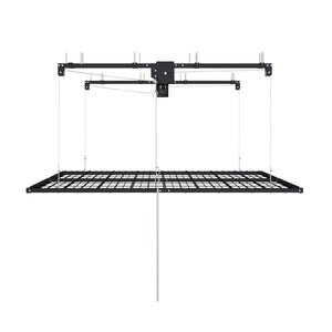 English Elm Overhead Garage Storage Rack 5x9 Ft Steel Platform with Crank Handle and Safety Lock W2700S00153