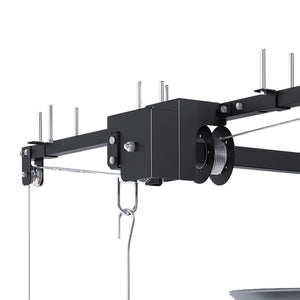 English Elm Overhead Garage Storage Rack 5x9 Ft Steel Platform with Crank Handle and Safety Lock W2700S00153
