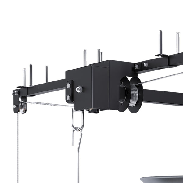 English Elm Overhead Garage Storage Rack 5x9 Ft Steel Platform with Crank Handle and Safety Lock W2700S00153