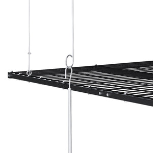 English Elm Overhead Garage Storage Rack 5x9 Ft Steel Platform with Crank Handle and Safety Lock W2700S00153