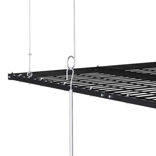 English Elm Overhead Garage Storage Rack 5x9 Ft Steel Platform with Crank Handle and Safety Lock W2700S00153