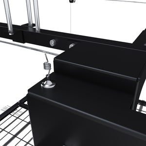 English Elm Overhead Motorized Garage Storage Rack 4X8 Ft All Steel 450 Lb Remote Lift System W2700S00154