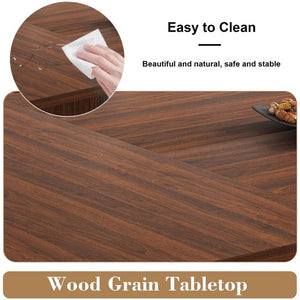English Elm W2700s00110 78 Inch Rectangular Dining Set Seats 4 with Wood Veneer Top and Storage Base W2700S00163