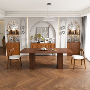 English Elm W2700s00110 78 Inch Rectangular Dining Set Seats 4 with Wood Veneer Top and Storage Base W2700S00163