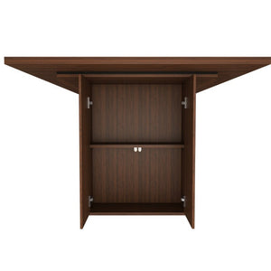 English Elm W2700s00109 78 Inch Rustic Wood Veneer Dining Set Seats Six with Storage Base W2700S00164