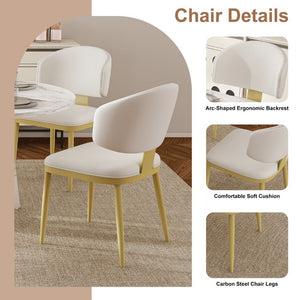 English Elm Spiced Farmhouse Round Dining Set Seats Four with Steel Chairs and MDF Wood Grain Top White W2700S00169