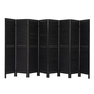 English Elm 8 Panel Paulownia Wood Louvered Freestanding Privacy Screen for Bedroom or Office W2701P207449