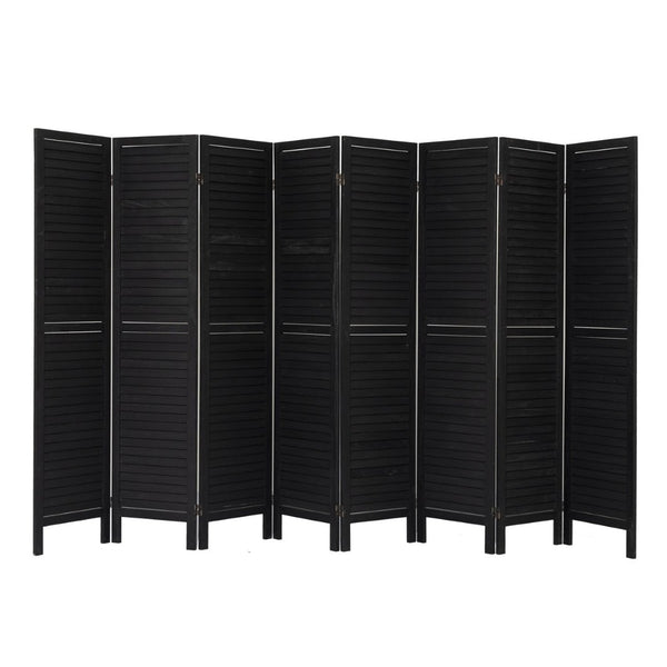 English Elm 8 Panel Paulownia Wood Louvered Freestanding Privacy Screen for Bedroom or Office W2701P207449