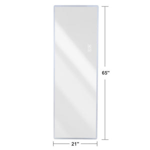 English Elm Full Length LED Vanity Mirror Wall Mounted with Dual Tone Lighting and Rounded Corners W2709P465267