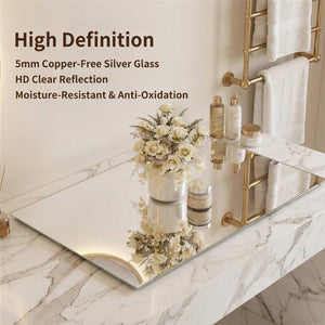 English Elm Led Full Body Wall Mirror with Dimmable Tri-Tone Lighting Anti-Fog Tempered Glass W2709P465279