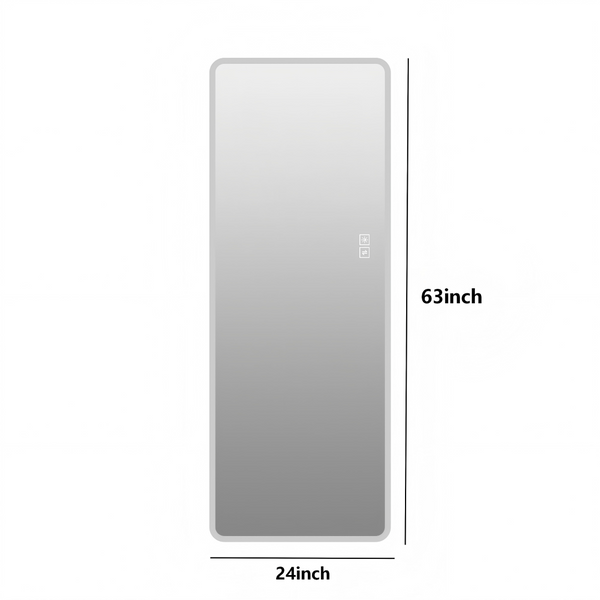 English Elm Led Full Body Wall Mirror with Dimmable Tri-Tone Lighting Anti-Fog Tempered Glass W2709P465279