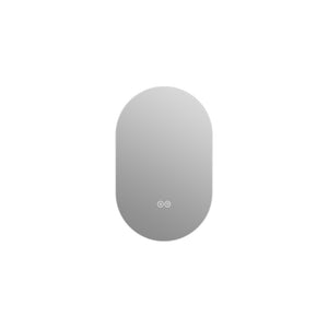 English Elm 24 in Capsule Led Backlit Bathroom Vanity Mirror with Anti-fog and Tri-tone Lighting W2709P465770