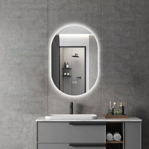 English Elm 24 in Capsule Led Backlit Bathroom Vanity Mirror with Anti-fog and Tri-tone Lighting W2709P465770